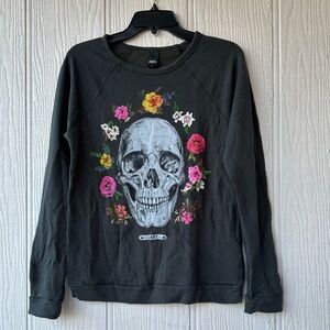 Obey Skull Floral Graphic Sweatshirt